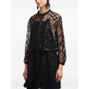 엠포리오아르마니 시퀸 장식 시스루 재킷, 블랙계열, Italy 46(KR 88)