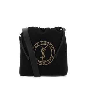 생로랑 로고 자수 토트 백