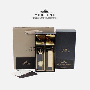 [본사총판] 베르티니 24k 도금 왕관 볼마커 + 황금 골드바 골프티 홀더 선물 세트