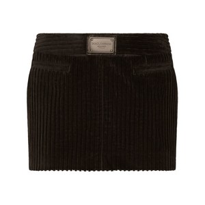 돌체앤가바나 벨벳 골지 미니 스커트