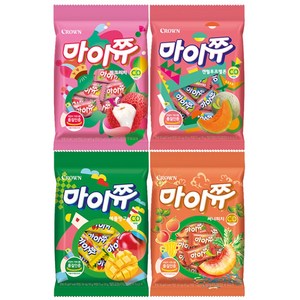 마이쮸 100g A세트 써니피치맛1 핑크리치맛1 캔털루프멜론맛1 애플망고맛1 하스1, 100g, 4개