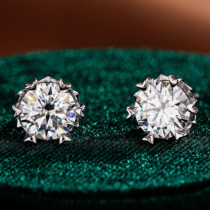 시르겜스 모이사나이트 1캐럿 S925 눈꽃송이 모조 다이아몬드 귀걸이