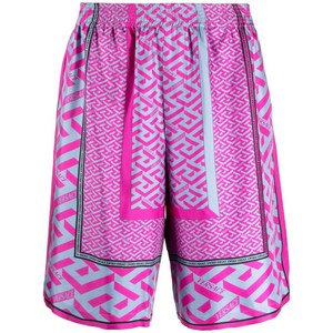 베르사체 베르사체 라 그레카 패널 프린트 버뮤다 쇼츠