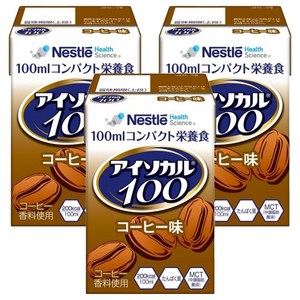 네슬레헬스사이언스 아이소카르 100 콤팩트 영양식 커피 맛, 100ml, 3개
