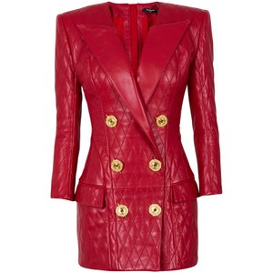 발망 퀼팅 미니 드레스, 레드계열, France 36(KR 55)