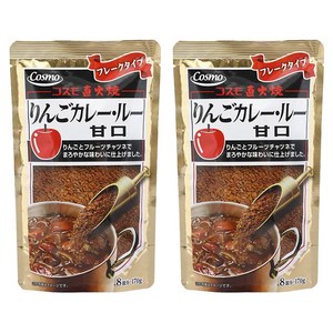 Cosmo 직화로 구운 사과 카레 루 달콤한 맛 과립형, 170g, 2개