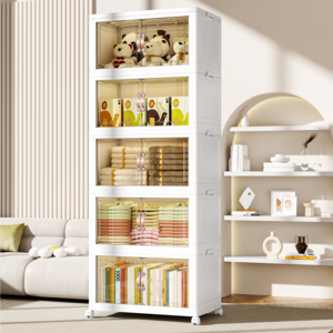 Kipnos 폴딩 대용량 리빙박스 수납박스 대형 가정용 거실 장난감 사물함 간식 선반 옷정리함 수납장 대용량 수납 정리함 접이식 보관함 다용도 수납함 플라스틱 수납함 리빙박