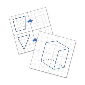 [아이스크림몰] 모눈종이 점착 메모지 (도형그리기), 8x8칸 1128379_5726802_DF