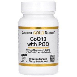 California Gold Nutrition PQQ 함유 CoQ10 100mg 베지 캡슐 60정, 1개