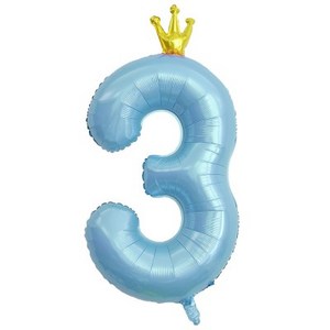 연지마켓 숫자 은박 풍선 대형, 블루 3