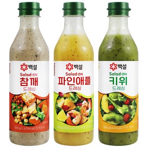 백설 참깨드레싱 + 파인애플드레싱 + 키위드레싱, 1세트, 550g