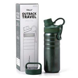오슬로 아웃백 트래블 텀블러, 그린, 500ml, 1개