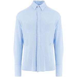 페라가모 로고 자수 스트레치 저지 셔츠