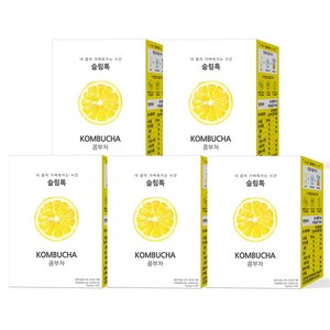 슬림톡 콤부차 레몬 15포 5박스 유산균 사과초모식초, 5g, 15개입, 5개
