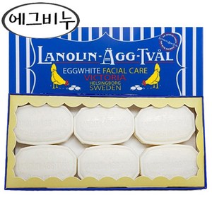 빅토리아스웨덴 뉴 스웨덴 에그팩 클렌징 비누, 50g, 6개