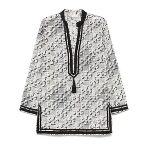 토리 버치 프린트 튜닉, 베이지계열+블랙계열, Standard L(KR XL)