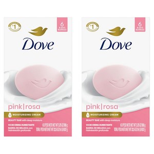 도브 모이스처라이징 뷰티 바 핑크 6개입, 106g, 12개