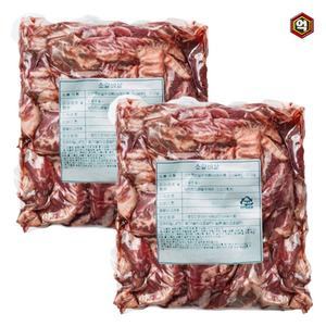 [억수로상회] 대용량 소갈비살 소갈빗살 늑간살 1kg+1kg (총 2kg), 2개, 1kg