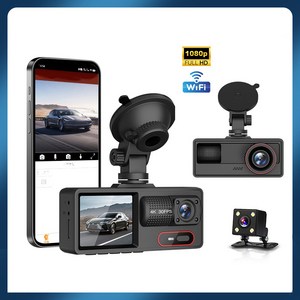 PYHO HD 1080P 3채널 블랙박스 WIFI 적외선 야간주차 후진영상