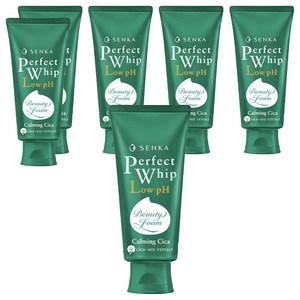 센카 퍼펙트 휩 로우 PH 뷰티 폼 카밍 시카 클렌징폼, 100g, 6개