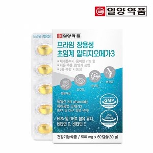 일양약품 프라임 장용성 저온초임계 알티지 오메가3 소형캡슐 혈행 눈건조개선 항산화, 60정, 6개
