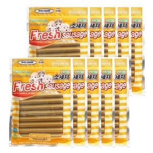 헬로도기 강아지 고양이 후레시 소세지 8p, 양고기맛, 120g, 10개