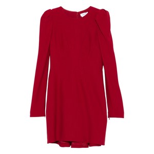 알렉산더맥퀸 퍼프 소매 슬림 핏 드레스