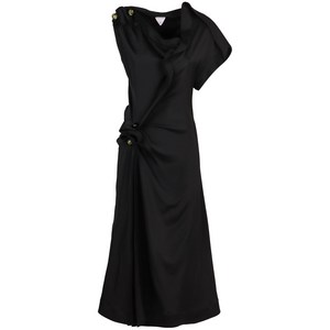 보테가 베네타 주름 롱 드레스, 블랙계열, Italy 40