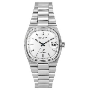 Bulova Classic Supe Seville 262kHz Pecisionist 스테인리스 스틸 브레이슬릿 실버 다이얼 쿼츠 96B444 남성용 시계