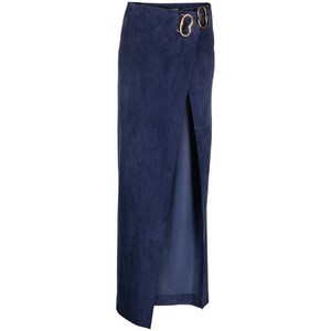 발리 스웨이드 맥시 랩 스커트, 블루계열, IT 38(KR 33)