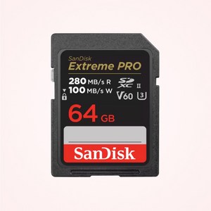 샌디스크코리아 공식인증정품 Extreme Pro 익스트림 프로 SDXC UHS-2 SD메모리카드 UHS-II V60 SDXEP 64GB