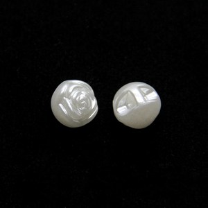 고급단추 10mm 장미 꽃 가짜 진주 플라스틱 셔츠 버튼 의류 빈티지 여성 웨딩 장식
