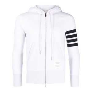 톰 브라운 로고 패치 스트라이프 디테일 후디, 화이트계열, Numeric 2(KR 100)