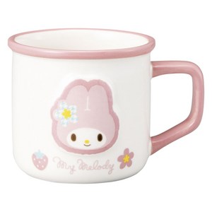 산리오 법랑 머그컵 꽃을 단 얼굴 타입