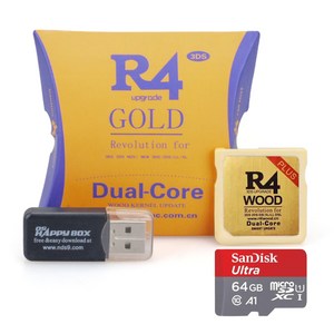 R4 GOLD Dual-Coe PLUS R4칩+32GB +64GB 한글판, R4칩+SD카드64GB