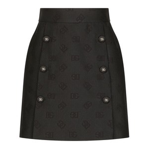 돌체앤가바나 DG 로고 자카드 미니 스커트, 블랙계열, Italy 40(KR 44)