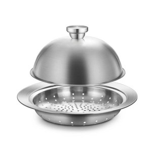 SMABAT 스텐 돔 스티머 세트 304 돔스티머 찜기 만능 채반 돔뚜껑 + 찜기세트 20CM/25CM, 20cm, 1개