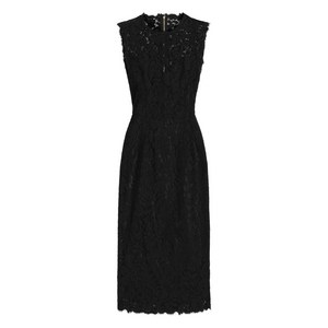 돌체앤가바나 레이스 민소매 미디 드레스, 블랙계열, Italy 48(KR 77)