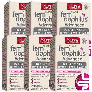 자로우 펨 도피러스 여성 유산균 100억 CFU 30캡슐 6통 냉장보관용, 30정, 6개