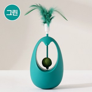 [집사인증] 그렇게 좋니 오뚜기 고양이 캣닢 볼 본능 사냥놀이 셀프 장난감, 1세트, 그린
