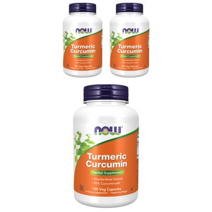 나우푸드 커큐민 베지 캡슐, 120정, 3개