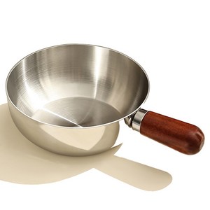 SoBuy 1인용 로즈우드 손잡이 스테인리스 편수냄비 라면냄비, 실버, 16cm, 1개