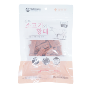 진짜 소고기와 황태 120g 동물병원 전용간식, 1개, 소고기 황태