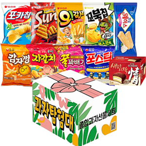 리본선물박스 10종 종합과자세트, 2호, 1세트