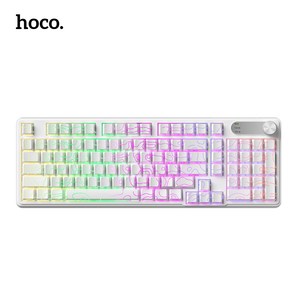 hoco 저소음 유선 키보드 기계식 감촉 멤브레인 키보드 방수 RGB 게이밍 키보드 98키