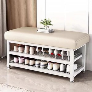 오아루 철제 현관 벤치 신발장 수납장