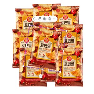 삼립 로만밀 나쵸 스모키 칠리, 65g, 16개