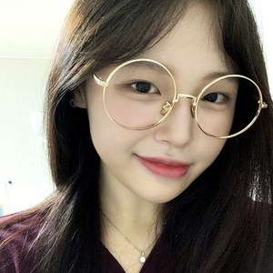 오버사이즈 152 size 레트로 골드 실버 블랙 원형 메탈 안경테