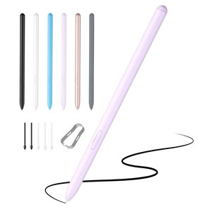 JAMJAKE 갤럭시탭 스마트폰 노트 S펜 와콤 호환 EMR 무충전 태블릿 터치펜 Galaxy Tab S6~S9 시리즈 호환