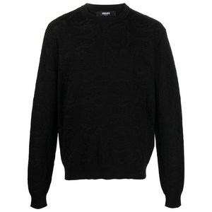베르사체 바로코 모티프 텍스처 스웨터, 블랙계열, Italy 54(KR 115)